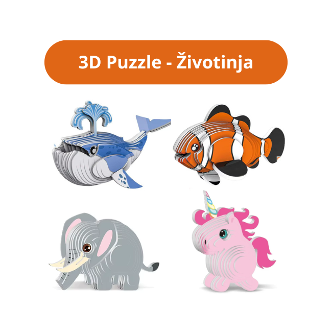 3D puzzle - Životinje