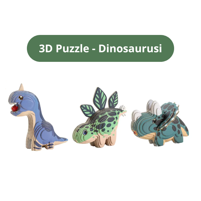 3D Puzzle - Dinosaurusi